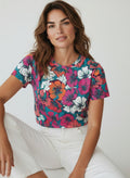 The Everyday Bloom Tee in Teal Fiesta