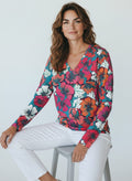 The Everyday V-Neck in Teal Fiesta
