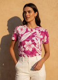 The Everyday Bloom Tee in Raspberry Etching