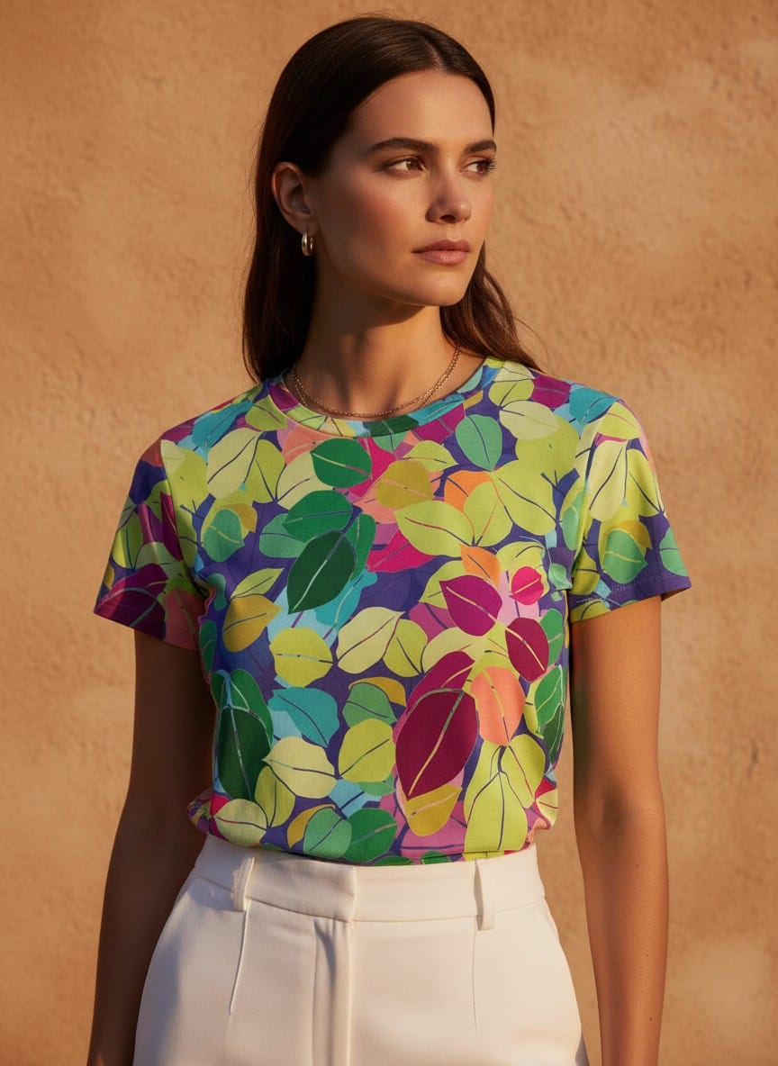 The Everyday Bloom Tee in Prism Canopy