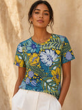The Everyday Bloom Tee in Golden Tropicana