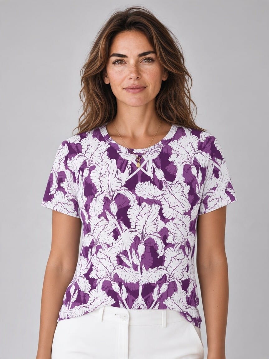 The Everyday Bloom Tee in Amethyst Etching