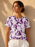 The Everyday Bloom Tee in Amethyst Etching