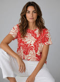 The Everyday Bloom Tee in Scarlet Cabana