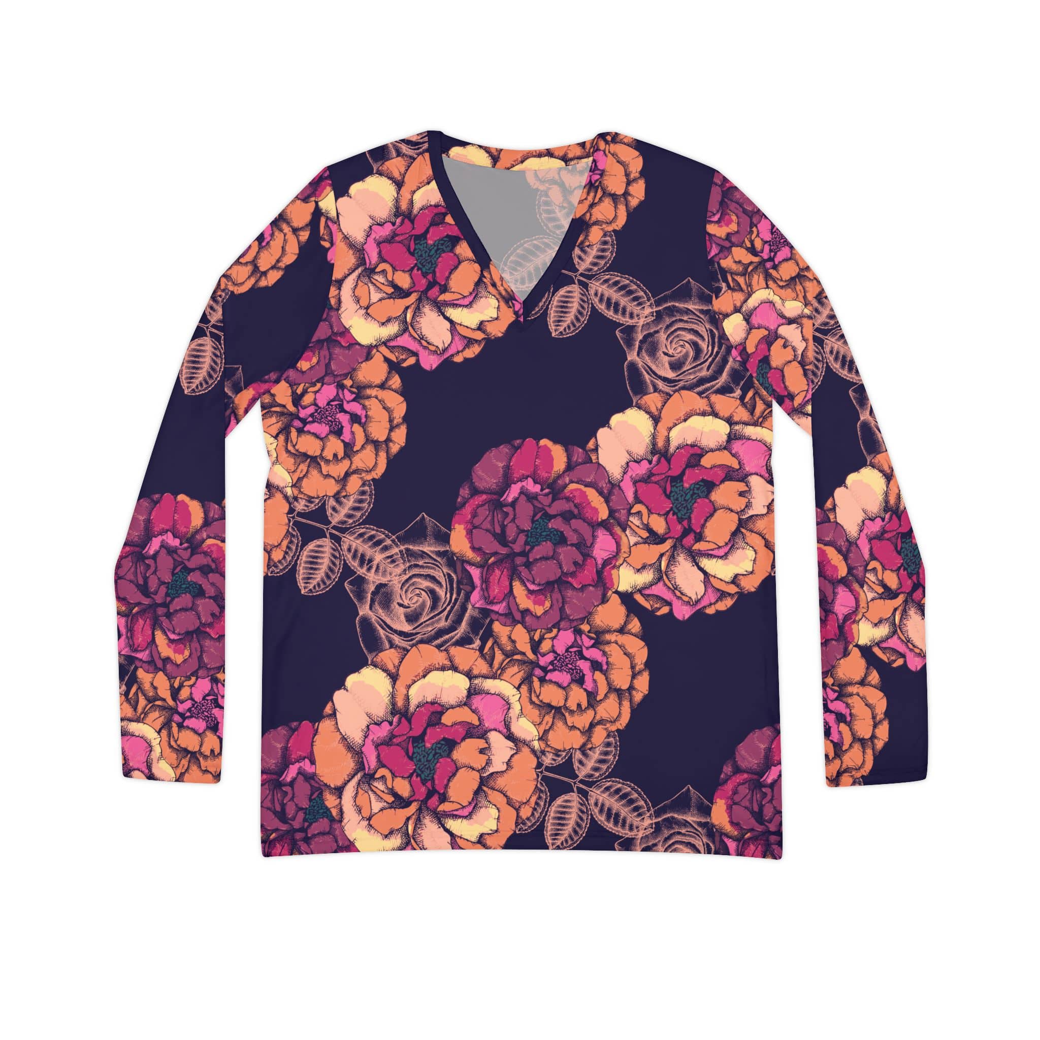 The Everyday V-Neck in Velvet Peony