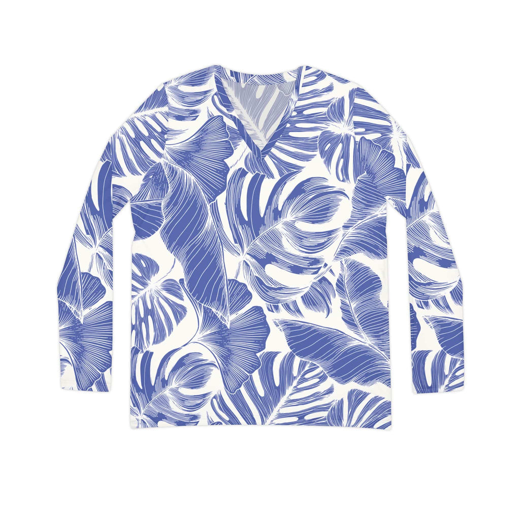 The Everyday V-Neck in Azure Canopy