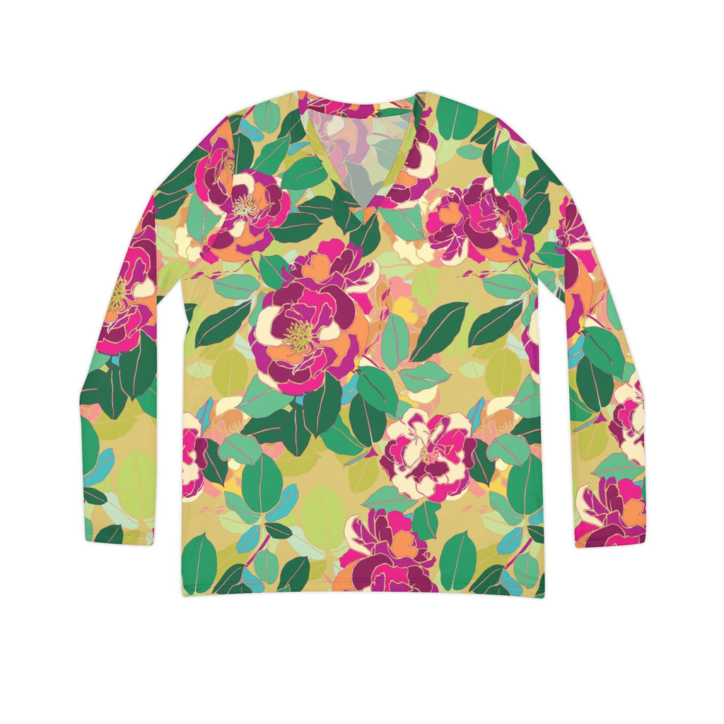 The Everyday V-Neck in Sunstone Peony