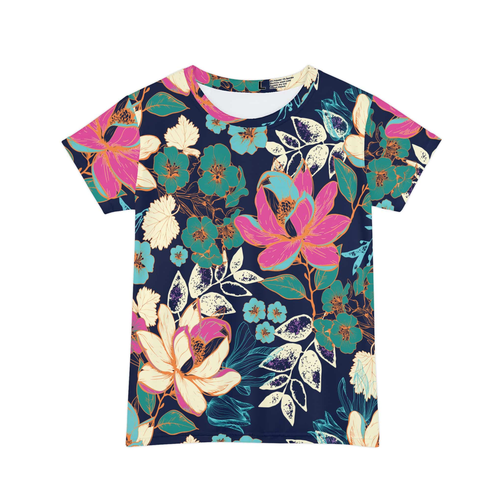 The Everyday Tee in Midnight Lotus Garden