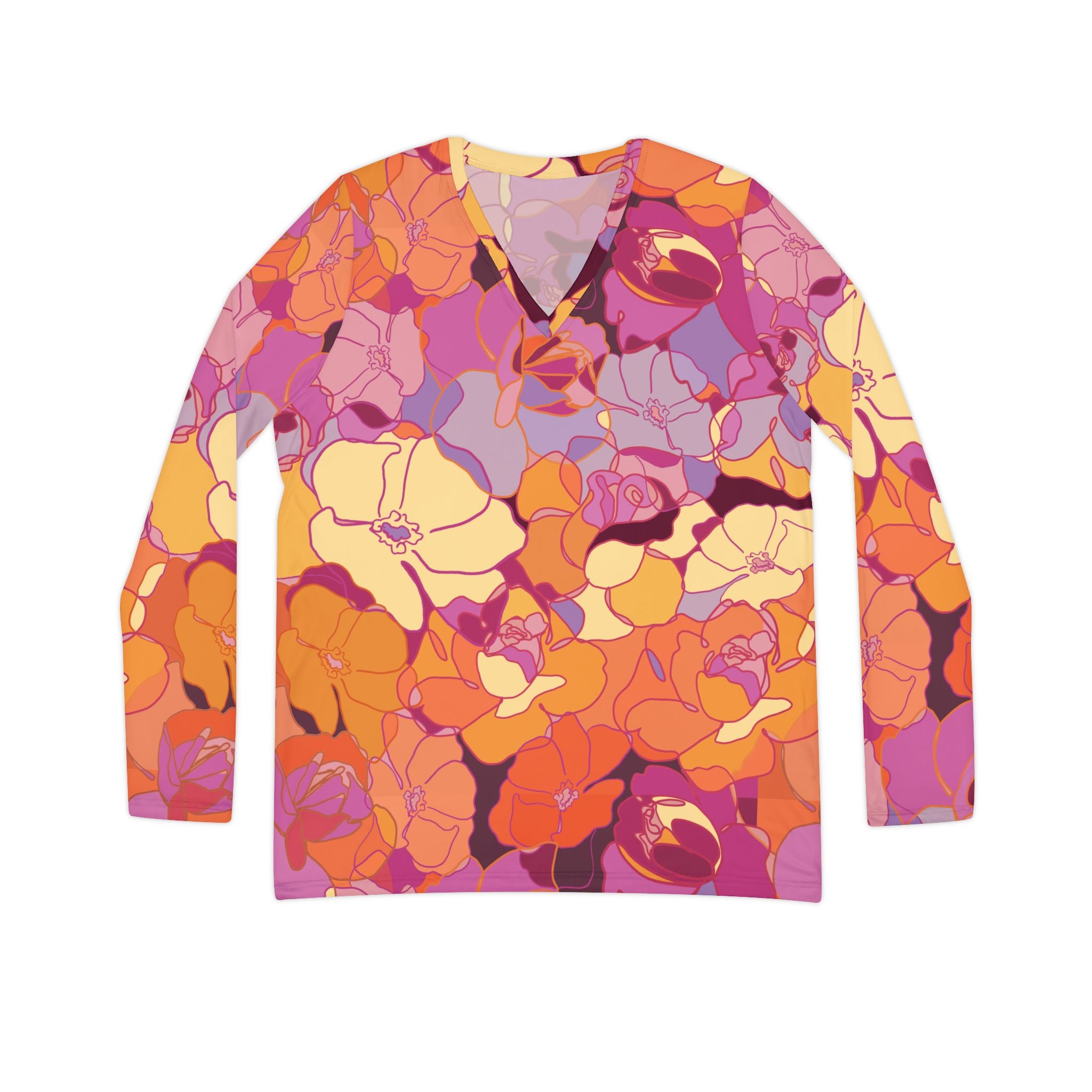 The Everyday V-Neck in Petal Riot