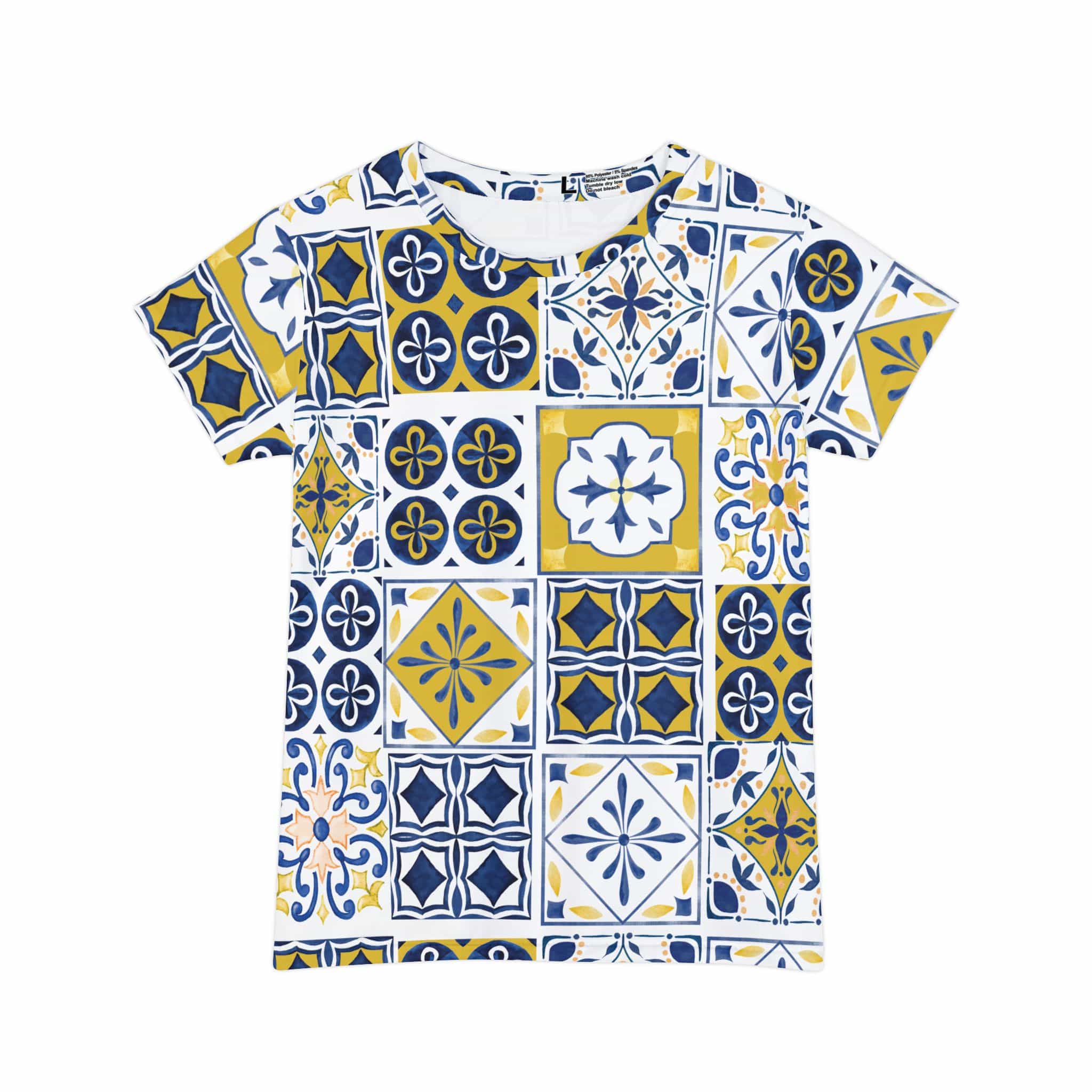 The Everyday Bloom Tee in Cobalt Mosaic