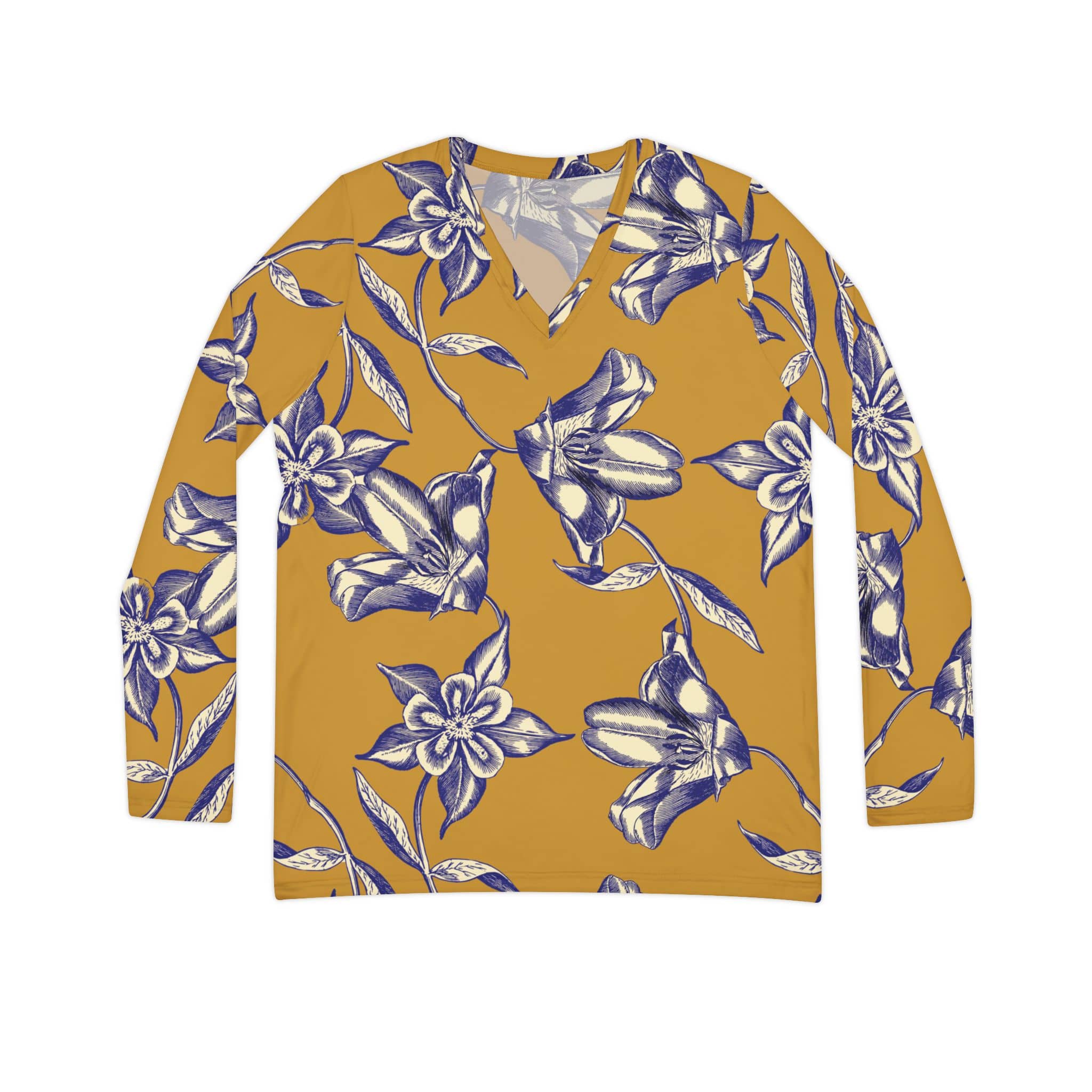 The Everyday V-Neck in Gilded Botanical