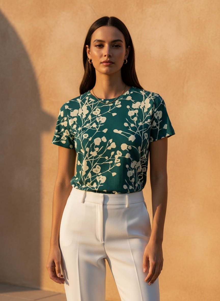 The Everyday Tee in Willow Garden