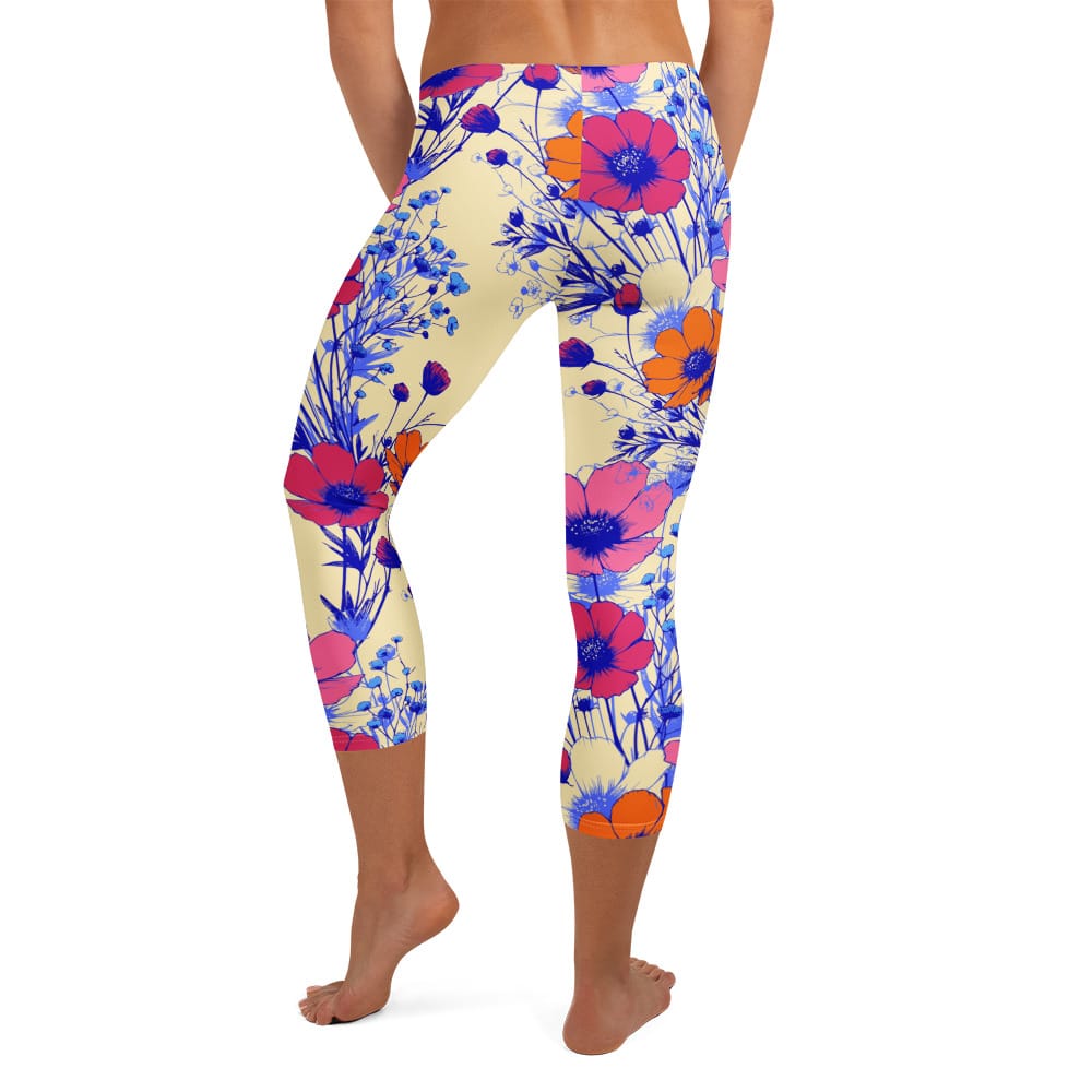 House of Bloom & Thread Compressed The Everyday Capri in Cobalt Bloom
