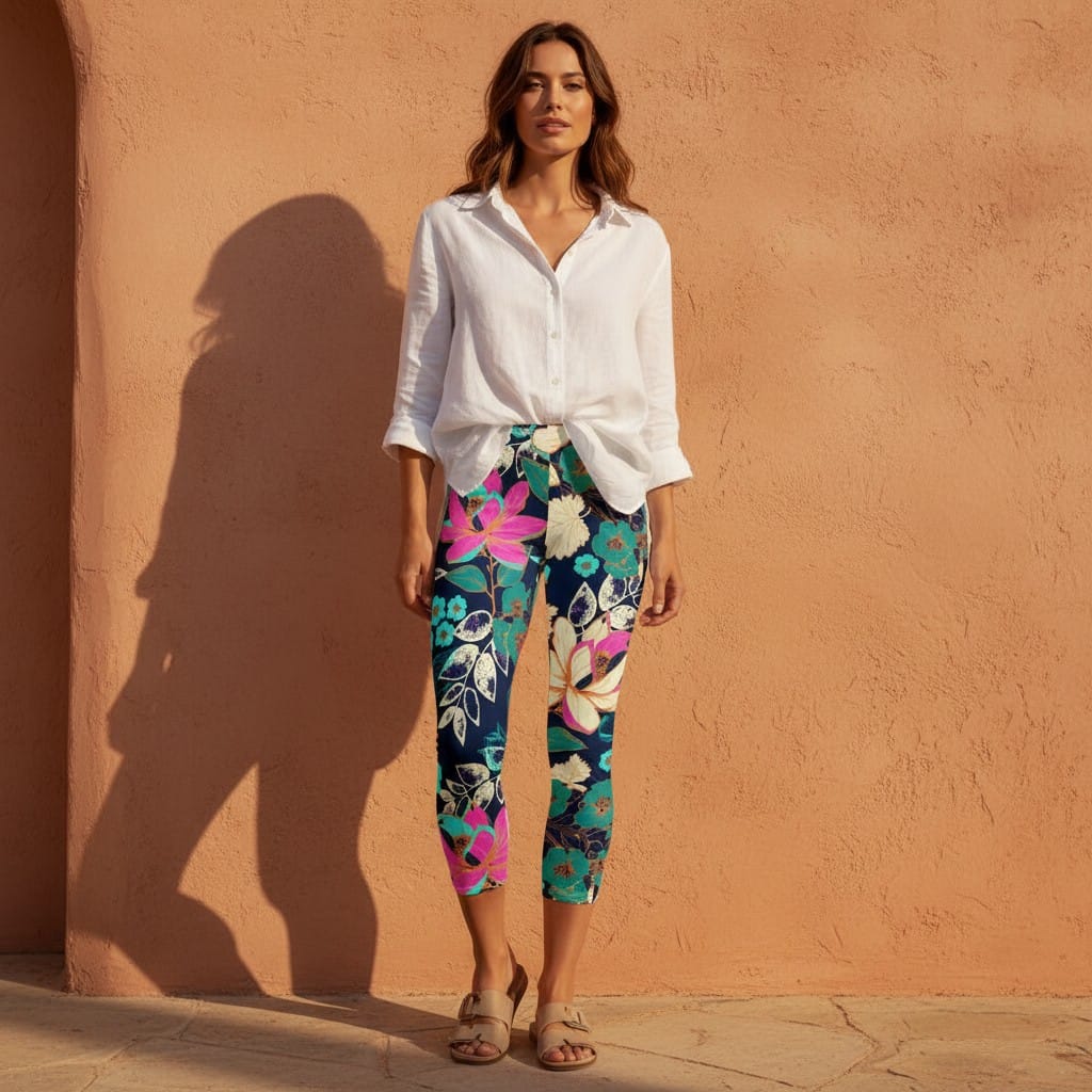 The Everyday Capri in Midnight Lotus Garden