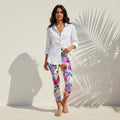 House of Bloom & Thread Compressed The Everyday Capri in Cobalt Bloom