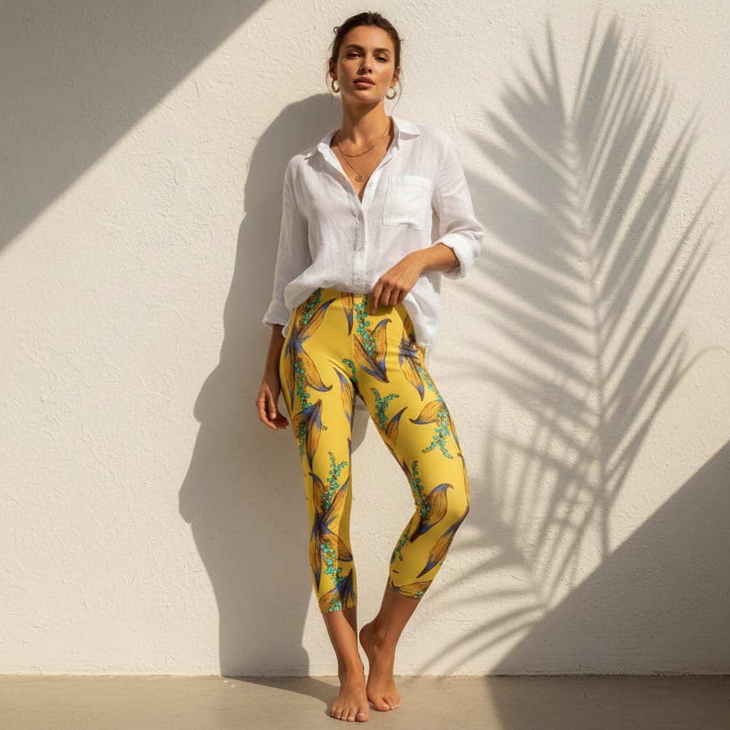 House of Bloom & Thread Compressed The Everyday Capri in Golden Lily