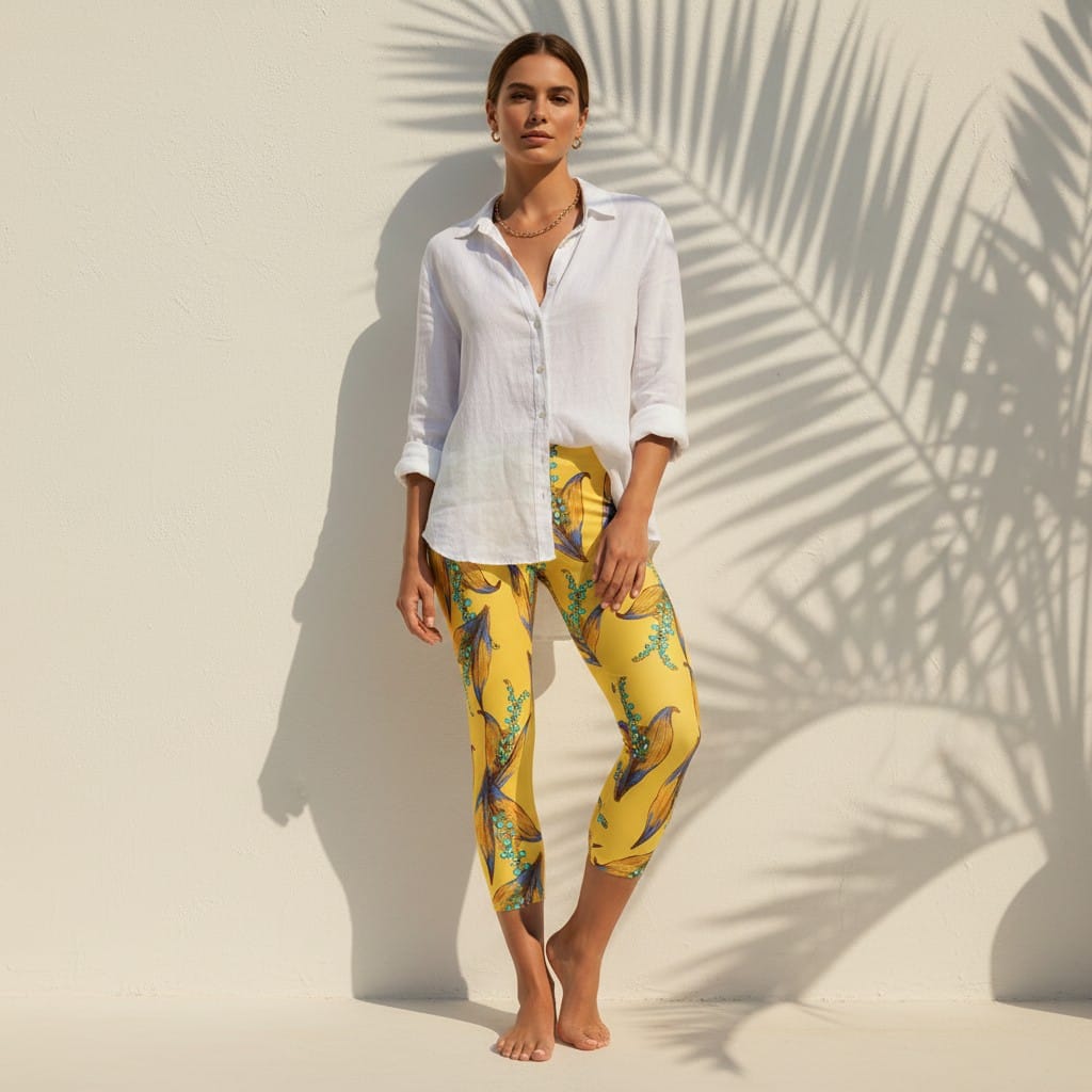 House of Bloom & Thread Compressed The Everyday Capri in Golden Lily