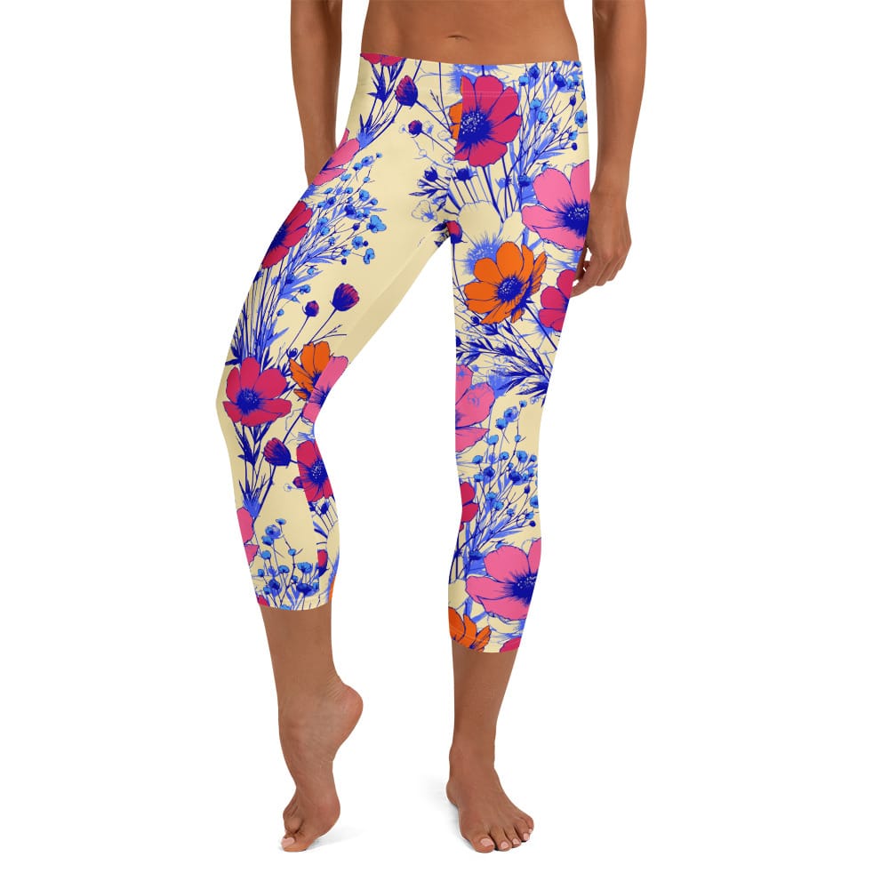 House of Bloom & Thread Compressed The Everyday Capri in Cobalt Bloom
