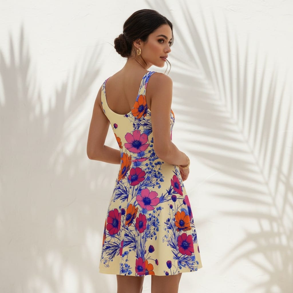 The Everyday Dress in Cobalt Bloom