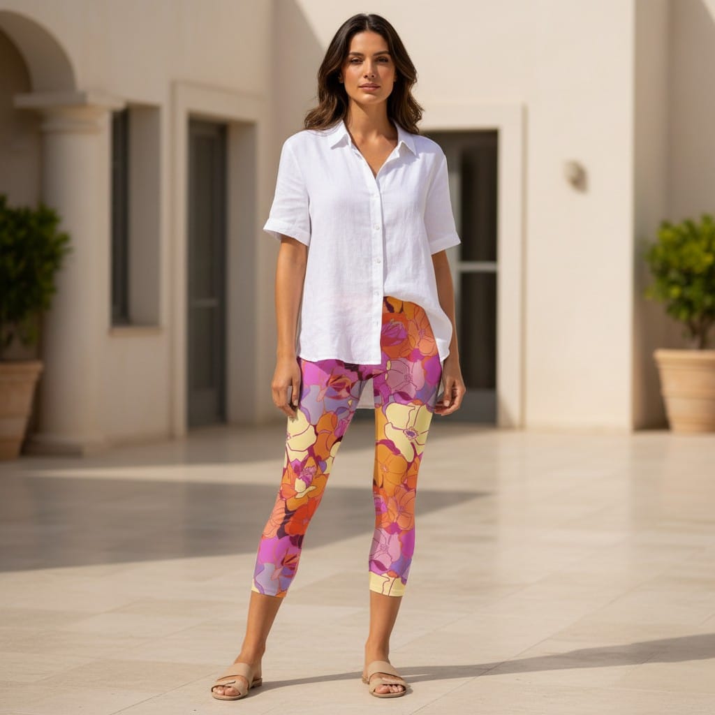 The Everyday Capri in Petal Riot